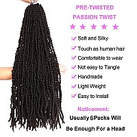 6 Packs Passion Twist Crochet Hair 30 Inch Prelooped Crochet Braids Pretwisted Spring Twist Crochet Hair For Black Women 30 Inc