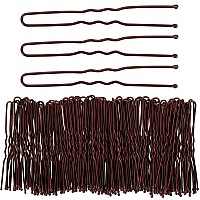 Tbestmax 300 Hair Bun Bobby Pins U Shaped Pin With Box Hair Grips To Clip Ballet Hair Net For Women 6 Cm23 Inch Brown