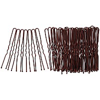 Tbestmax 300 Hair Bun Bobby Pins U Shaped Pin With Box Hair Grips To Clip Ballet Hair Net For Women 6 Cm23 Inch Brown