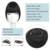 Clip In Bangs 100 Human Hair Extensions French Bangs Clip On Bangs With Temple Clip In Bangs Real Human Hair Thick Bangs Fringe