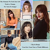 Clip In Bangs 100 Human Hair Extensions French Bangs Clip On Bangs With Temple Clip In Bangs Real Human Hair Thick Bangs Fringe