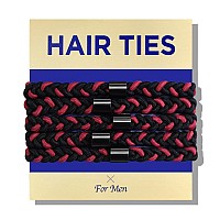 Havhaf Braided Mens Hair Ties For Buns Curly Thick Dense Hair Elastic Hair Ties No Damage Crease Breakage Man Bun Hair Tie M