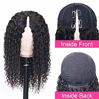 Vivibabi V Part Wig Water Wave Human Hair No Leave Out Upgrade Wigs Human Hair Wig Curly Wigs For Black Women V Part Wigs No Sew