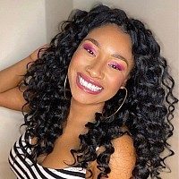 Toyotree Ocean Wave Crochet Hair 12 Inch 8 Packs Jet Black Midlength Curly Deep Wave Crochet Hair Synthetic Ocean Wave Braid