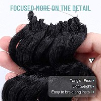 Toyotree Ocean Wave Crochet Hair 9 Inch 8 Packs Jet Black Short Curly Deep Wave Crochet Hair Synthetic Ocean Wave Braiding Ha