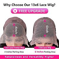 32 Inch 13x6 Lace Front Wigs Human Hair Pre Plucked with Baby Hair Glueless HD Transparent Lace Frontal Human Hair Wigs for Black Women Natural Hairline Bleached Knots Natural Color 150% Density