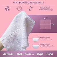 Fomin Disposable Face Towels 50 Count 1 Pack 100 Biodegradable Ultrasoft Face Towelette For Washing Face Makeup Removal