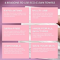 Fomin Disposable Face Towels 50 Count 1 Pack 100 Biodegradable Ultrasoft Face Towelette For Washing Face Makeup Removal