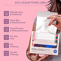 Fomin Disposable Face Towels 50 Count 1 Pack 100 Biodegradable Ultrasoft Face Towelette For Washing Face Makeup Removal