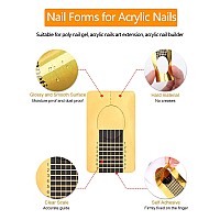 Yokilly Nail Forms For Acrylic Nails 200Pcs Nail Forms For Polygel Nail Tips Guide Nail Forms For Builder Gel Nail Forms Roll