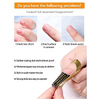 Yokilly Nail Forms For Acrylic Nails 200Pcs Nail Forms For Polygel Nail Tips Guide Nail Forms For Builder Gel Nail Forms Roll