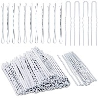 White Bobby Pins Aitrai 110 Pcs Hair Pins Kit 100Pcs White Hair Pins 10Pcs White Ushaped Hair Pins With Box Hair Accessories