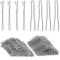 Silver Bobby Pins Aitrai 200Pcs Silver Hair Pins Kit Silver Bobby Pins For White Grey Hair And Ushaped Hair Pins Bun With Box