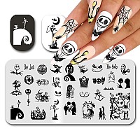 Halloween Nail Stamping Plate Nightmare Before Christmas Nails Stamping Kit The Day Of Dead Ghost Holiday Nail Stamping Plate Na