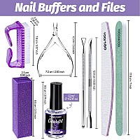 Fandamei Nail Files And Buffers Nail Cuticle Remover Kit With Nail File Nail Buffer Nail Buffer Block Cuticle Nipper Cuticl