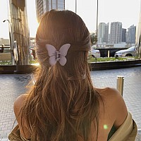 Naisier Butterfly Hair Clips 27 Inch Claw Clips For Thick Cute Hair Accessories For Women And Girls Matte