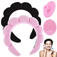 Spa Facial Exfoliator And Makeup Removal Headband Terry Cloth Bubble Soft Puffy Skincare Headband For Women And Girls