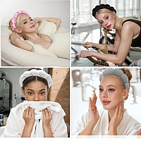 Spa Facial Exfoliator And Makeup Removal Headband Terry Cloth Bubble Soft Puffy Skincare Headband For Women And Girls