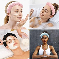 Spa Facial Exfoliator And Makeup Removal Headband Terry Cloth Bubble Soft Puffy Skincare Headband For Women And Girls