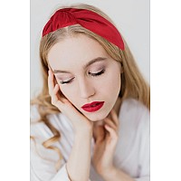 Yetasi Red Headbands For Women Are Chic Velvet Knotted Headband For Women Is Trendy Classy Top Knot Head Band Is Adjustable