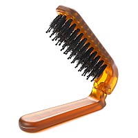 Sliverdew Hair Brush Foldable Mini Boar Bristle Travel Hair Brush For Women And Men Small Mini Compact Hairbrush Pocket Size C