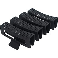 4 Pack Extra Large Hair Claw Clips for Women, 5'' Hair Clips for Thick and Long Hair, 90's Non-slip Square Jaw Clips for Curly Hair, Strong Hold Matte Hair Clamps (Black)