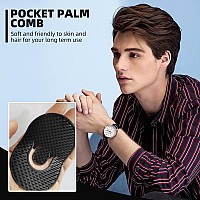 Soft N Style 12 Packs Pocket Palm Combs Shampoo Comb Massager Hair Brush Comb Scalp Massager Brush Comb Wave Brush Palm Ha