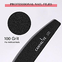 Canvalite 40 Pcs Nail File Professional Reusable Peel And Stick Nail Files Replaceable Emery Boards 100 Grit Fingernail Files Ma