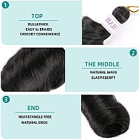 Mtmei Hair French Curly Braiding Hair For Box Braids 8 Packs 12 Inch 85Gpack Loose Wave Braiding Hair Nature Black Crochet Span