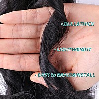 Mtmei Hair French Curly Braiding Hair For Box Braids 8 Packs 12 Inch 85Gpack Loose Wave Braiding Hair Nature Black Crochet Span