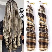 Mtmei Hair French Curly Braiding Hair For Box Braids 8 Packs 24 Inch 100Gpack Loose Wave Braiding Hair Crochet Spanish Curly Sp