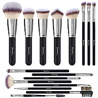 Bueart Design 16Pcs Ultra Soft Essential Makeup Brushes Set Professional Makeup Brush Set With Premium Vegan Hair For Foundation