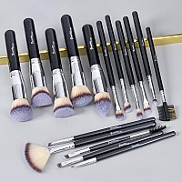 Bueart Design 16Pcs Ultra Soft Essential Makeup Brushes Set Professional Makeup Brush Set With Premium Vegan Hair For Foundation