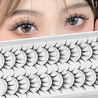 outopen Manga Lashes Japanese Anime Cosplay Eyelashes Asian False Eyelashes Little Devil Lashes Natural Look Like Individual Clusters(Natural Manga | 8-13MM)