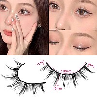 outopen Manga Lashes Japanese Anime Cosplay Eyelashes Asian False Eyelashes Little Devil Lashes Natural Look Like Individual Clusters(Natural Manga | 8-13MM)