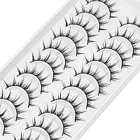 outopen Manga Lashes Japanese Anime Cosplay Eyelashes Asian False Eyelashes Little Devil Lashes Natural Look Like Individual Clusters(Natural Manga | 8-13MM)