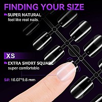 Gelike Ec Extra Short Soft Gel Nail Tips Kit For Soak Off Nail Extensionsfull Cover Square Shapedprebuff Pmma Resinclear Ul