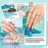 Azurebeauty Dip Nails Powder Starter Kit Hot Pink Neon Yellow Pastel Blue Green 8 Spring Summer Colors With Nail Sticks Base G