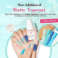 Azurebeauty Dip Nails Powder Starter Kit Hot Pink Neon Yellow Pastel Blue Green 8 Spring Summer Colors With Nail Sticks Base G