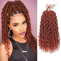 Goddess Locs Crochet Hair 6 Packs 14 Inch Curly Faux Locs Crochet Hair For Black Women Pre Looped Crochet Curly Hair Soft Fau