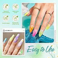 Azurebeauty 31 Pcs Dip Powder Nail Kit Starter Spring Summer 20 Colors Glitter Neon Pink Blue Green Dipping Powder Liquid Set W