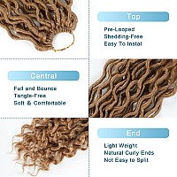 Goddess Locs Crochet Hair 6 Packs 14 Inch Curly Faux Locs Crochet Hair For Black Women Crochet Prelooped Curly Hair Goddess