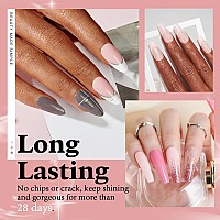 Azurebeauty Dip Powder Nail Set 6 Colors Classic Nude Collection Skin Tone Glitter Pastel Dipping Powder Starter Kit French Nai