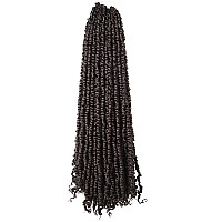 The BOHOBABE Pre-twisted Passion Twist Crochet Hair 20 Inch Long Pre-looped Crochet Passion Twist Braiding Hair 8 Packs Soft Bohemian Twists (4#)