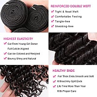 Deep Wave Human Hair Bundles 12 14 16 18 Inch Brazilian Hair Deep Wave Bundles 100 Unprocessed Virgin Remy Hair Curly Bundles W