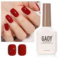 Gaoy Ruby Red Gel Nail Polish 16Ml Soak Off Uv Light Cure Gel Polish For Nail Art Diy Manicure At Home Color 1154