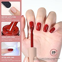 Gaoy Ruby Red Gel Nail Polish 16Ml Soak Off Uv Light Cure Gel Polish For Nail Art Diy Manicure At Home Color 1154