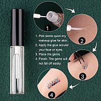 2700 Pcs Of 2 Boxes Flat Back Pearls Kits Half Round Whitebeige Pearls With Quick Dry Makeup Gluepicker Penciltweezer For Nai