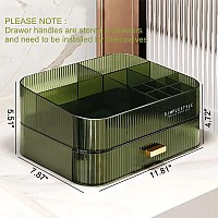 MIUOPUR Makeup Organizer with Stackable Drawers, Bathroom Vanity Organizers and Storage, Ideal for Desk and Dresser Countertops, Great for Cosmetics , skincare, Lipsticks, Nail Care -Green