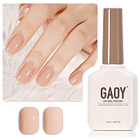 Gaoy Nude Gel Nail Polish 16Ml Soak Off Milky Peach Art Diy Manicure At Home Uv Light Cure Color 1507